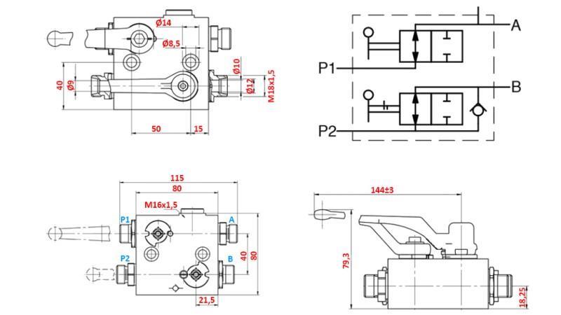 HYDRAULIKVENTIL FÜR VORDERHYDRAULIK - LADER C000FTV