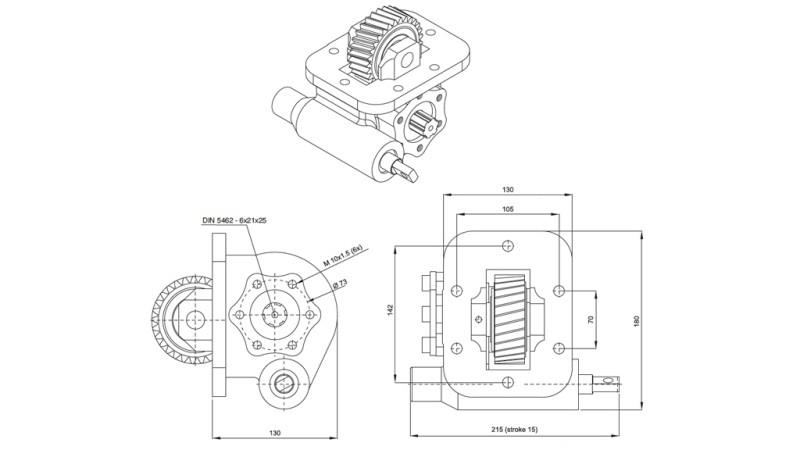 Abmessungen DER HYDRAULIKPUMPE - ISUZU HINO MECHANIK