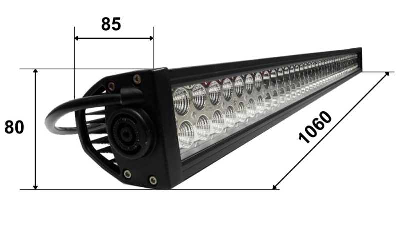 LED SCHEINWERFER- LICHTE 16 LED 240W 12V-24V COMBO 106 cm MEGA