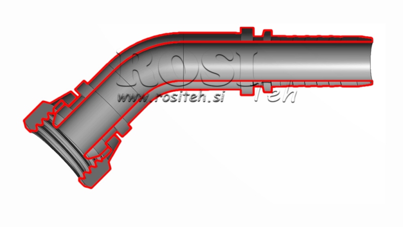 HYDRAULISCHER ANSCHLUSS BSP WEIBLICH KNIE 45° DN10-1/2