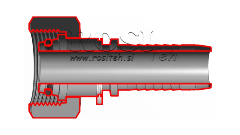 HYDRAULISCHER ANSCHLUSS DKOL 6 L WEIBLICH DN5-M12 X 1,5