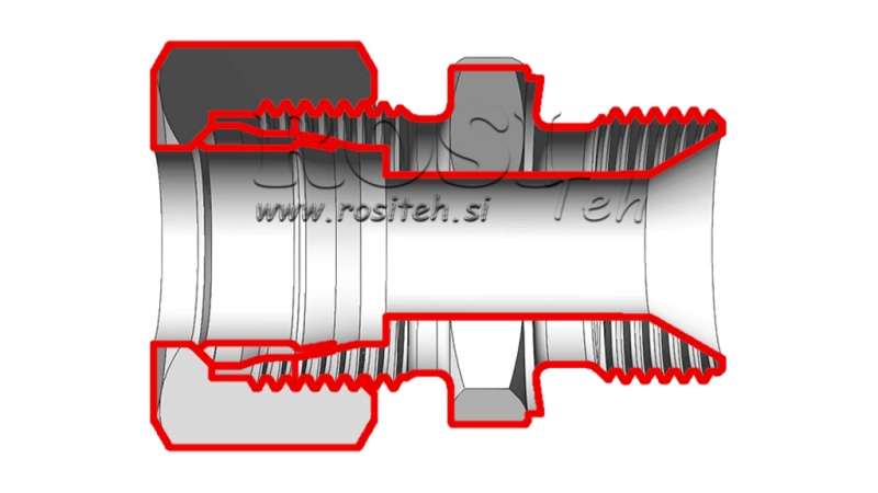 HYDRAULIKVERSCHRAUBUNG mit Mutter AL10-BSP3/8