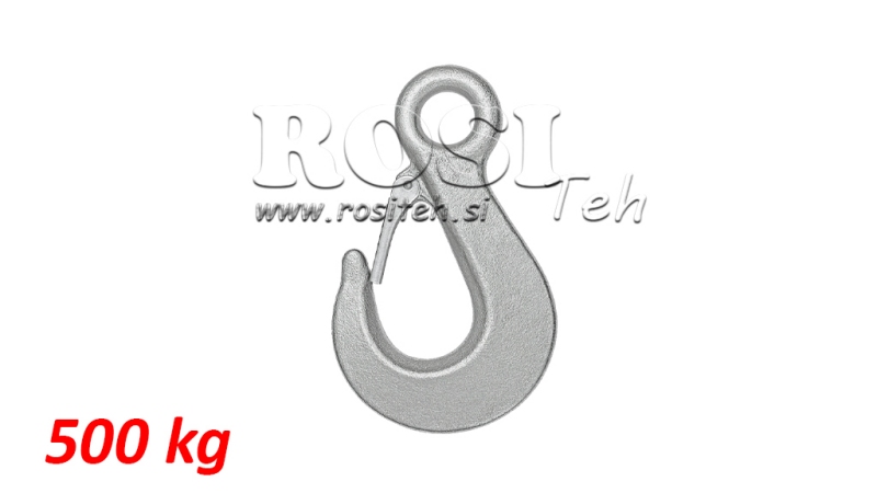 HAKEN MIT BEFESTIGUNGSAUGE 500 kg